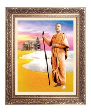 Swami Vibekananda Big Photo Frame - 16x20 Inches for Home & Office Decoration