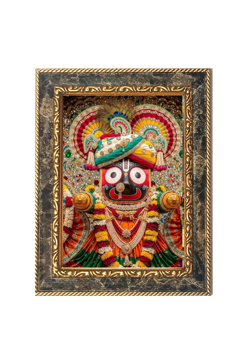 Jai Jagannath Digital Print Photo 12.7x14.7 inches (I6037) - Vibrant Religious Wall Art for Home or Office Decor.