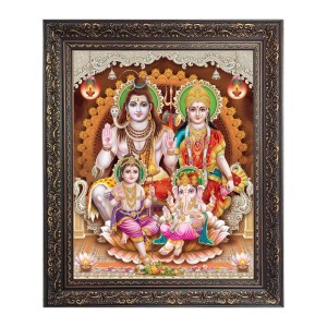 Lord Shiv Maa Parbati Family Big Photo Frame - 24x28 Inches for Home & Office Decoration Lord Shiv Maa Parbati Family Big Photo Frame - 24x28 Inches for Home & Office Decoration