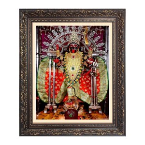Dakshineswar Kali Big Photo Frame - 16x20 Inches for Home & Office Decoration