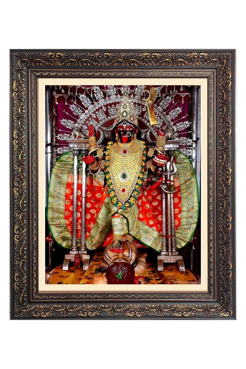 Dakshineswar Kali Big Photo Frame - 16x20 Inches for Home & Office Decoration