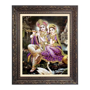 Sri Krishna and Sri Radha Big Photo Frame - 16x20 Inches for Home & Office Decoration Sri Krishna and Sri Radha Big Photo Frame - 16x20 Inches for Home & Office Decoration