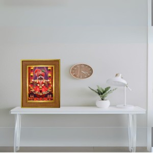 Jai Jaganaath Photo Frame 10x14 Inches-Brown Wooden Frame For Home, Office & Temple Decoration And Gifting (F6244)