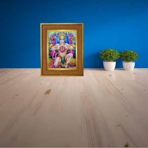 Lord Hanuman Photo Frame 10x14 Inches-Brown Wooden Frame For Home, Office & Temple Decoration And Gifting (F6360) Lord Hanuman Photo Frame 10x14 Inches-Brown Wooden Frame For Home, Office & Temple Decoration And Gifting (F6360)