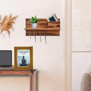 Lord Buddha Photo Frame 10x14 Inches-Brown Wooden Frame For Home, Office & Temple Decoration And Gifting (F6346)