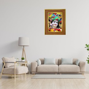 Sri Krishna Photo Frame 10x14 Inches-Brown Wooden Frame For Home, Office & Temple Decoration And Gifting (F6361) Sri Krishna Photo Frame 10x14 Inches-Brown Wooden Frame For Home, Office & Temple Decoration And Gifting (F6361)