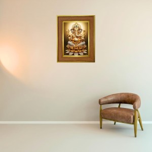Lord Ganesha Photo Frame 10x14 Inches-Brown Wooden Frame For Home, Office & Temple Decoration And Gifting (F6230) Lord Ganesha Photo Frame 10x14 Inches-Brown Wooden Frame For Home, Office & Temple Decoration And Gifting (F6230)