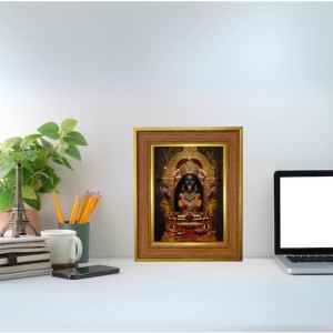Goddess Maa Kali Photo Frame 10x14 Inches-Brown Wooden Frame For Home, Office & Temple Decoration And Gifting (F6399) Goddess Maa Kali Photo Frame 10x14 Inches-Brown Wooden Frame For Home, Office & Temple Decoration And Gifting (F6399)