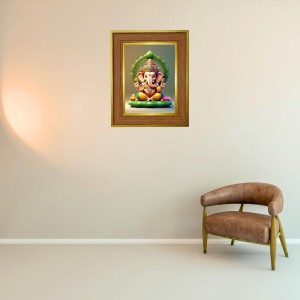 Lord Ganesha Ji Photo Frame 10x14 Inches-Brown Wooden Frame For Home, Office & Temple Decoration And Gifting (F6242) Lord Ganesha Ji Photo Frame 10x14 Inches-Brown Wooden Frame For Home, Office & Temple Decoration And Gifting (F6242)