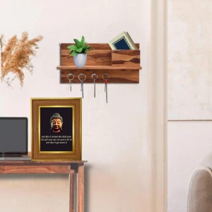 Buddha Photo Frame 10x14 Inches-Brown Wooden Frame For Home, Office & Temple Decoration And Gifting (F6327)