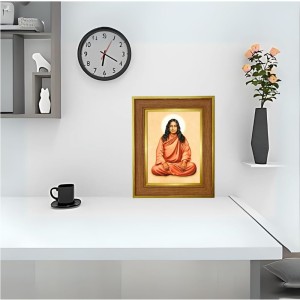 Paramhansa Yogananda Photo Frame 10x14 Inches-Brown Wooden Frame For Home, Office & Temple Decoration And Gifting (F6389) Paramhansa Yogananda Photo Frame 10x14 Inches-Brown Wooden Frame For Home, Office & Temple Decoration And Gifting (F6389)