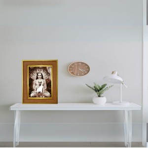 Yogi Guru Photo Frame 10x14 Inches-Brown Wooden Frame For Home, Office & Temple Decoration And Gifting (F6282) Yogi Guru Photo Frame 10x14 Inches-Brown Wooden Frame For Home, Office & Temple Decoration And Gifting (F6282)