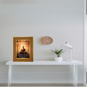 Buddha Photo Frame 10x14 Inches-Brown Wooden Frame For Home, Office & Temple Decoration And Gifting (F6321) Buddha Photo Frame 10x14 Inches-Brown Wooden Frame For Home, Office & Temple Decoration And Gifting (F6321)