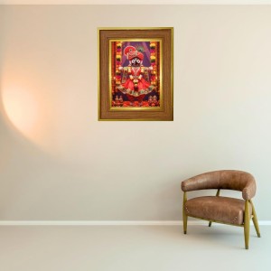 Swami Jaganaath Photo Frame 10x14 Inches-Brown Wooden Frame For Home, Office & Temple Decoration And Gifting (F6258)
