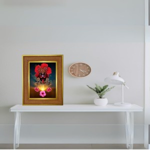 Goddess Maa Kaali Photo Frame 12x16 Inches-Brown Wooden Frame For Home, Office & Temple Decoration And Gifting (F6276) Goddess Maa Kaali Photo Frame 12x16 Inches-Brown Wooden Frame For Home, Office & Temple Decoration And Gifting (F6276)