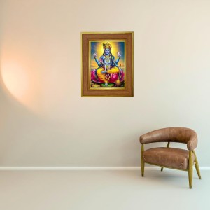 Divine Lord Vishnu Photo Frame 10x14 Inches-Brown Wooden Frame For Home, Office & Temple Decoration And Gifting (F6240) Divine Lord Vishnu Photo Frame 10x14 Inches-Brown Wooden Frame For Home, Office & Temple Decoration And Gifting (F6240)