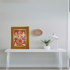Maha Lakhsmi Photo Frame 10x14 Inches-Brown Wooden Frame For Home, Office & Temple Decoration And Gifting (F6352) Maha Lakhsmi Photo Frame 10x14 Inches-Brown Wooden Frame For Home, Office & Temple Decoration And Gifting (F6352)