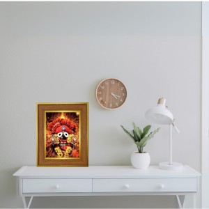 Jai Jaganaath Photo Frame 10x14 Inches-Brown Wooden Frame For Home, Office & Temple Decoration And Gifting (F6407)