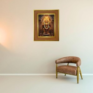 Aadi Shakti Devi Photo Frame 10x14 Inches-Brown Wooden Frame For Home, Office & Temple Decoration And Gifting (F6235)