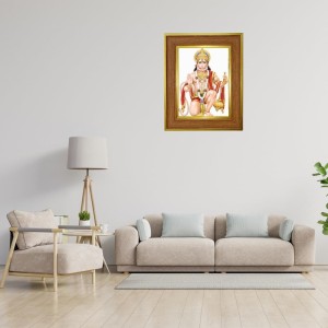 Hanuman Ji Photo Frame 12x16 Inches-Brown Wooden Frame For Home, Office & Temple Decoration And Gifting (F6365) Hanuman Ji Photo Frame 12x16 Inches-Brown Wooden Frame For Home, Office & Temple Decoration And Gifting (F6365)