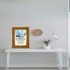 Buddha Photo Frame 10x14 Inches-Brown Wooden Frame For Home, Office & Temple Decoration And Gifting (F6312)