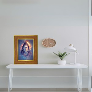 Lord Shiva Photo Frame 10x14 Inches-Brown Wooden Frame For Home, Office & Temple Decoration And Gifting (F6272) Lord Shiva Photo Frame 10x14 Inches-Brown Wooden Frame For Home, Office & Temple Decoration And Gifting (F6272)