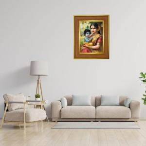 Yashoda And Bal Krishna Photo Frame 10x14 Inches-Brown Wooden Frame For Home, Office & Temple Decoration And Gifting (F6363) Yashoda And Bal Krishna Photo Frame 10x14 Inches-Brown Wooden Frame For Home, Office & Temple Decoration And Gifting (F6363)