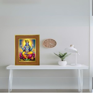Divine Lord Vishnu Photo Frame 10x14 Inches-Brown Wooden Frame For Home, Office & Temple Decoration And Gifting (F6240) Divine Lord Vishnu Photo Frame 10x14 Inches-Brown Wooden Frame For Home, Office & Temple Decoration And Gifting (F6240)
