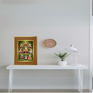 Goddess Nava Durga Photo Frame 10x14 Inches-Brown Wooden Frame For Home, Office & Temple Decoration And Gifting (F6287) Goddess Nava Durga Photo Frame 10x14 Inches-Brown Wooden Frame For Home, Office & Temple Decoration And Gifting (F6287)