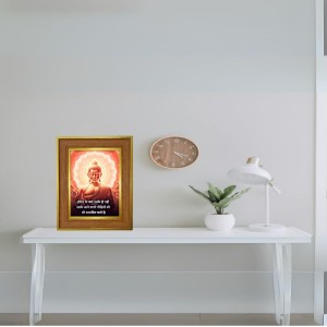 Buddha Photo Frame 10x14 Inches-Brown Wooden Frame For Home, Office & Temple Decoration And Gifting (F6325) Buddha Photo Frame 10x14 Inches-Brown Wooden Frame For Home, Office & Temple Decoration And Gifting (F6325)