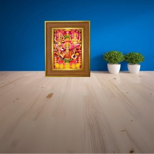 Lord Lakhsmi & Ganesha Photo Frame 10x14 Inches-Brown Wooden Frame For Home, Office & Temple Decoration And Gifting (F6359) Lord Lakhsmi & Ganesha Photo Frame 10x14 Inches-Brown Wooden Frame For Home, Office & Temple Decoration And Gifting (F6359)