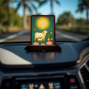 Car Desk/Table Top Gomatha Wooden Photo Stand 3x4 Inches, Compact & Stylish Spiritual Display For Car, Home & Office (Pack Of 1) (F14550) Car Desk/Table Top Gomatha Wooden Photo Stand 3x4 Inches, Compact & Stylish Spiritual Display For Car, Home & Office (Pack Of 1) (F14550)