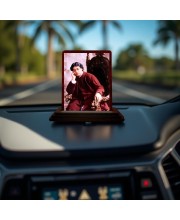 Car Desk/Table Top Swami Vivekananda Wooden Photo Stand 3x4 Inches, Compact & Stylish Spiritual Display For Car, Home & Office (Pack Of 1) (F14629)