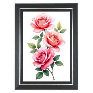 Pink Garden Roses Photo Wall & Table Frame | 10x14 Inch Black Designer | Perfect For Gifting & Home Decor (F9660) Pink Garden Roses Photo Wall & Table Frame | 10x14 Inch Black Designer | Perfect For Gifting & Home Decor (F9660)