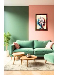 Saibaba Photo Frame For Wall & Table | 7x9 Inch Golden Cherry Finish | Decorative Saibaba Photo Frame For Home, Office & Pooja Room (F11663)