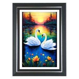 Swan Photo Wall & Table Frame | 16x20 Inch Black Designer | Perfect For Gifting & Home Decor (F9633) Swan Photo Wall & Table Frame | 16x20 Inch Black Designer | Perfect For Gifting & Home Decor (F9633)