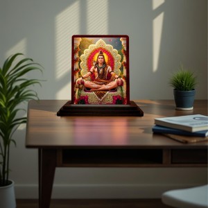 Car Desk/Table Top Lord Shankar Wooden Photo Stand 3x4 Inches, Compact & Stylish Spiritual Display For Car, Home & Office (Pack Of 1) (F15065) Car Desk/Table Top Lord Shankar Wooden Photo Stand 3x4 Inches, Compact & Stylish Spiritual Display For Car, Home & Office (Pack Of 1) (F15065)