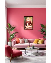 Srila Bhaktivinoda Thakura Photo Frame For Wall & Table | 7x9 Inch Golden Cherry Finish | Decorative Srila Bhaktivinoda Thakura Photo Frame For Home, Office & Pooja Room (F11533)