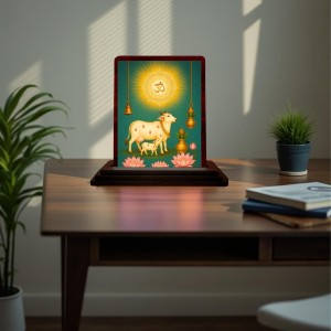 Car Desk/Table Top Gomatha Wooden Photo Stand 3x4 Inches, Compact & Stylish Spiritual Display For Car, Home & Office (Pack Of 1) (F14550) Car Desk/Table Top Gomatha Wooden Photo Stand 3x4 Inches, Compact & Stylish Spiritual Display For Car, Home & Office (Pack Of 1) (F14550)