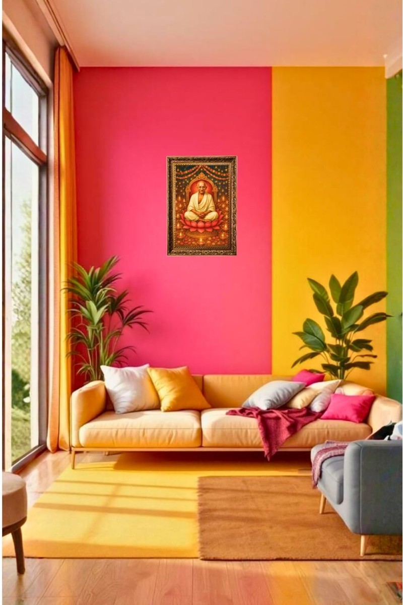 Mahatma Gandhi Big Photo Frame - 20x28 Inches For Home,Temple & Office Decoration (F11174)