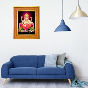 Lord Ganeshaa Photo Frame 12x16 Inches-Brown Wooden Frame For Home, Office & Temple Decoration And Gifting (F6469) Lord Ganeshaa Photo Frame 12x16 Inches-Brown Wooden Frame For Home, Office & Temple Decoration And Gifting (F6469)