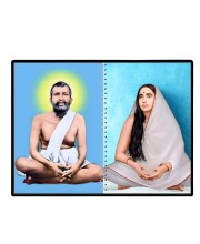 Sri Sri Ramakrishna & Maa Sarada Devi Laminated Photo - 11x13 Inches, Divine Blessings For Home & Office And Temple Decoration (F16320)