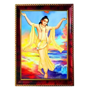 Shri Chaitanya Mahaprabhu Photo Frame For Wall & Table | 7x9 Inch Golden Cherry Finish | Decorative Shri Chaitanya Mahaprabhu Photo Frame For Home, Office & Pooja Room (F11553) Shri Chaitanya Mahaprabhu Photo Frame For Wall & Table | 7x9 Inch Golden Cherry Finish | Decorative Shri Chaitanya Mahaprabhu Photo Frame For Home, Office & Pooja Room (F11553)
