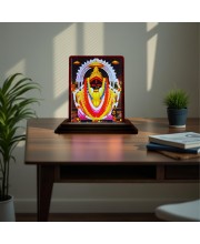 Car Desk/Table Top Maa Kali Wooden Photo Stand 3x4 Inches, Compact & Stylish Spiritual Display For Car, Home & Office (Pack Of 1) (F15096)