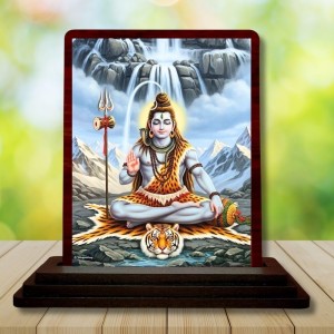 Car Desk/Table Top Lord Shiva Wooden Photo Stand 3x4 Inches, Compact & Stylish Spiritual Display For Car, Home & Office (Pack Of 1) (F14530) Car Desk/Table Top Lord Shiva Wooden Photo Stand 3x4 Inches, Compact & Stylish Spiritual Display For Car, Home & Office (Pack Of 1) (F14530)