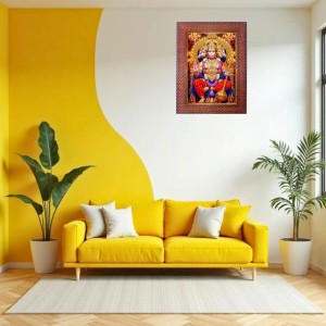 Lord Hanuman Photo Frame 21X25 Inch Religious Wall & Table Decor Frame | Lord Hanuman Spiritual Photo Frame For Home, Temple & Office | Decorative Hindu God & Goddess Frame (Pack Of 1) (F17992)