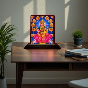 Car Desk/Table Top Maa Laxmi Wooden Photo Stand 3x4 Inches, Compact & Stylish Spiritual Display For Car, Home & Office (Pack Of 1) (F15107) Car Desk/Table Top Maa Laxmi Wooden Photo Stand 3x4 Inches, Compact & Stylish Spiritual Display For Car, Home & Office (Pack Of 1) (F15107)