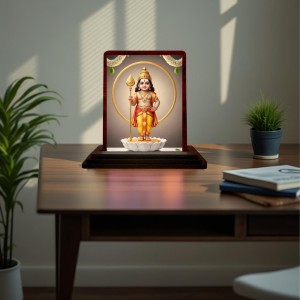 Car Desk/Table Top Lord Karthikeya Wooden Photo Stand 3x4 Inches, Compact & Stylish Spiritual Display For Car, Home & Office (Pack Of 1) (F14374) Car Desk/Table Top Lord Karthikeya Wooden Photo Stand 3x4 Inches, Compact & Stylish Spiritual Display For Car, Home & Office (Pack Of 1) (F14374)