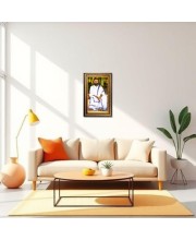Sri Sri Ravi Shankar Digital Golden Balck Color Photo Frame | Hindu Religious Wall Decor | 10x16 Inches - Inspirational Wall Art For Office, Home Decor - Ideal Spiritual Gift (F16612)