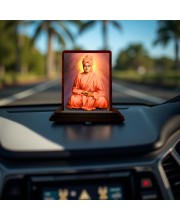 Car Desk/Table Top Swami Vivekananda Wooden Photo Stand 3x4 Inches, Compact & Stylish Spiritual Display For Car, Home & Office (Pack Of 1) (F14429)